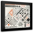 thumbnail image 1 of June, Dina 15x15 Black Modern Framed Museum Art Print Titled - Kasbah Crush Pattern IVA, 1 of 5