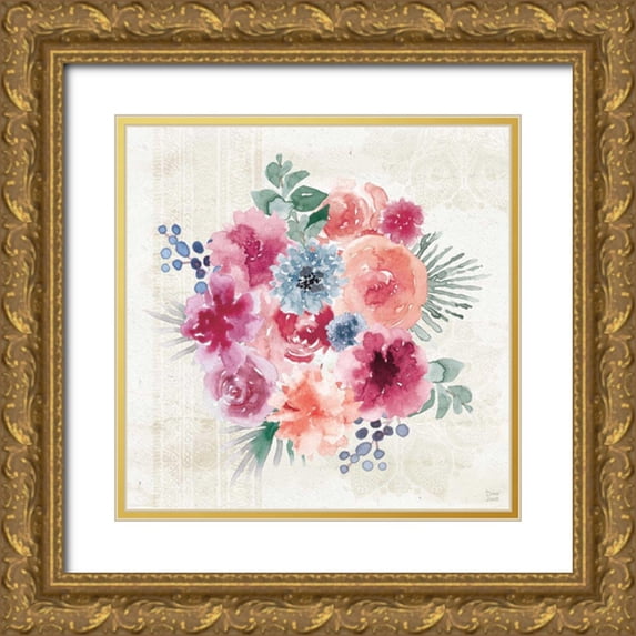 June, Dina 15x15 Gold Ornate Wood Framed with Double Matting Museum Art Print Titled - Bohemian Vibes IV