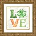 thumbnail image 1 of June, Dina 15x15 Gold Ornate Wood Framed with Double Matting Museum Art Print Titled - Lucky Charm II, 1 of 4