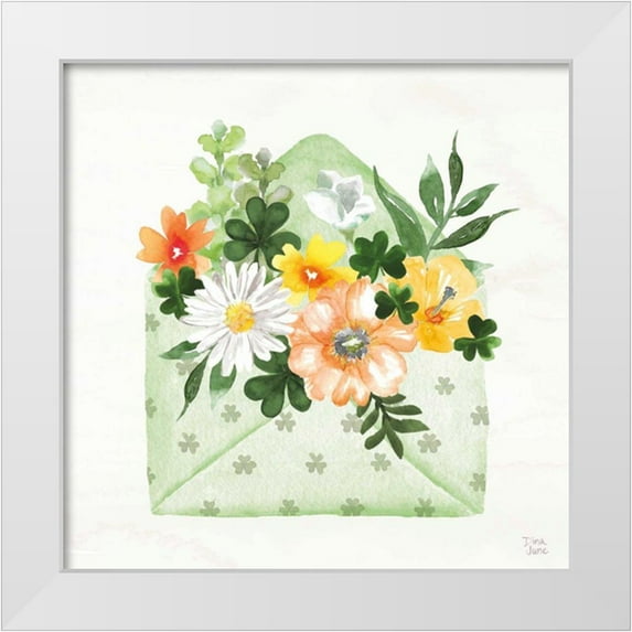 June, Dina 15x15 White Modern Wood Framed Museum Art Print Titled - Lucky Charm I