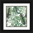 thumbnail image 1 of June, Dina 20x20 Black Ornate Wood Framed with Double Matting Museum Art Print Titled - Paradise Petals Pattern IB, 1 of 4