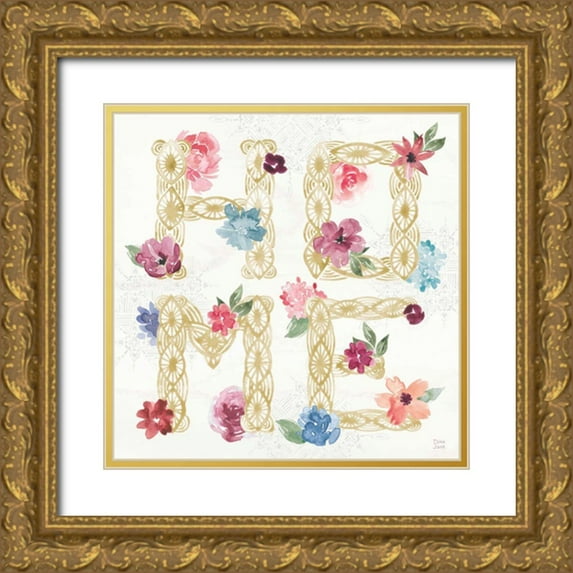 June, Dina 20x20 Gold Ornate Wood Framed with Double Matting Museum Art Print Titled - Naturally Inspired VII
