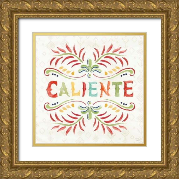 June, Dina 20x20 Gold Ornate Wood Framed with Double Matting Museum Art Print Titled - Sweet and Spicy XIII