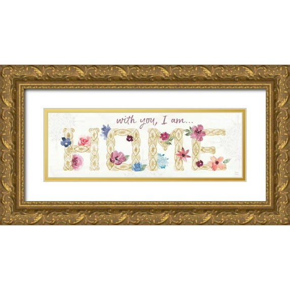 June, Dina 24x11 Gold Ornate Wood Framed with Double Matting Museum Art Print Titled - Naturally Inspired V
