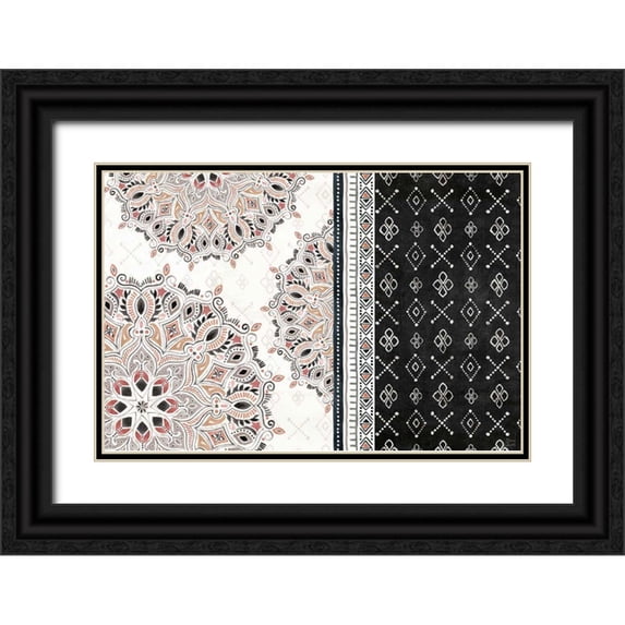 June, Dina 24x17 Black Ornate Wood Framed with Double Matting Museum Art Print Titled - Kasbah Crush II