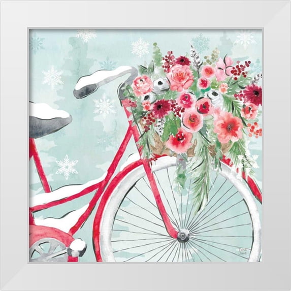 June, Dina 26x26 White Modern Wood Framed Museum Art Print Titled - Holiday Ride V