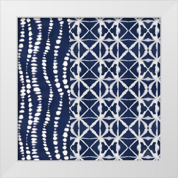 June, Dina 26x26 White Modern Wood Framed Museum Art Print Titled - Indigo Splash XII