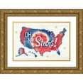 thumbnail image 1 of June, Dina 32x23 Gold Ornate Wood Framed with Double Matting Museum Art Print Titled - Oh My Stars I, 1 of 4
