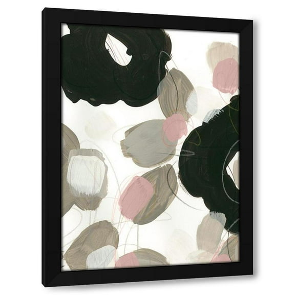 June Erica Vess 11x14 Black Modern Wood Framed Wall Art Titled - Custom Kinetic Flora IV