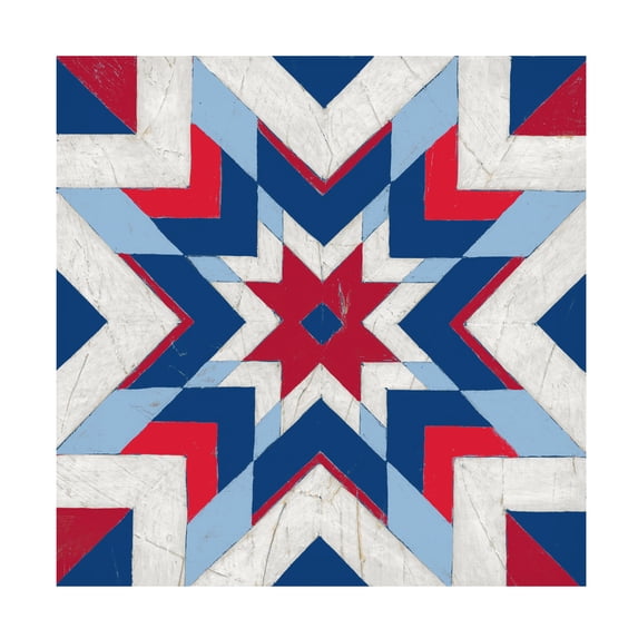 June Erica Vess 'Americana Quilt Motif II' Canvas Art