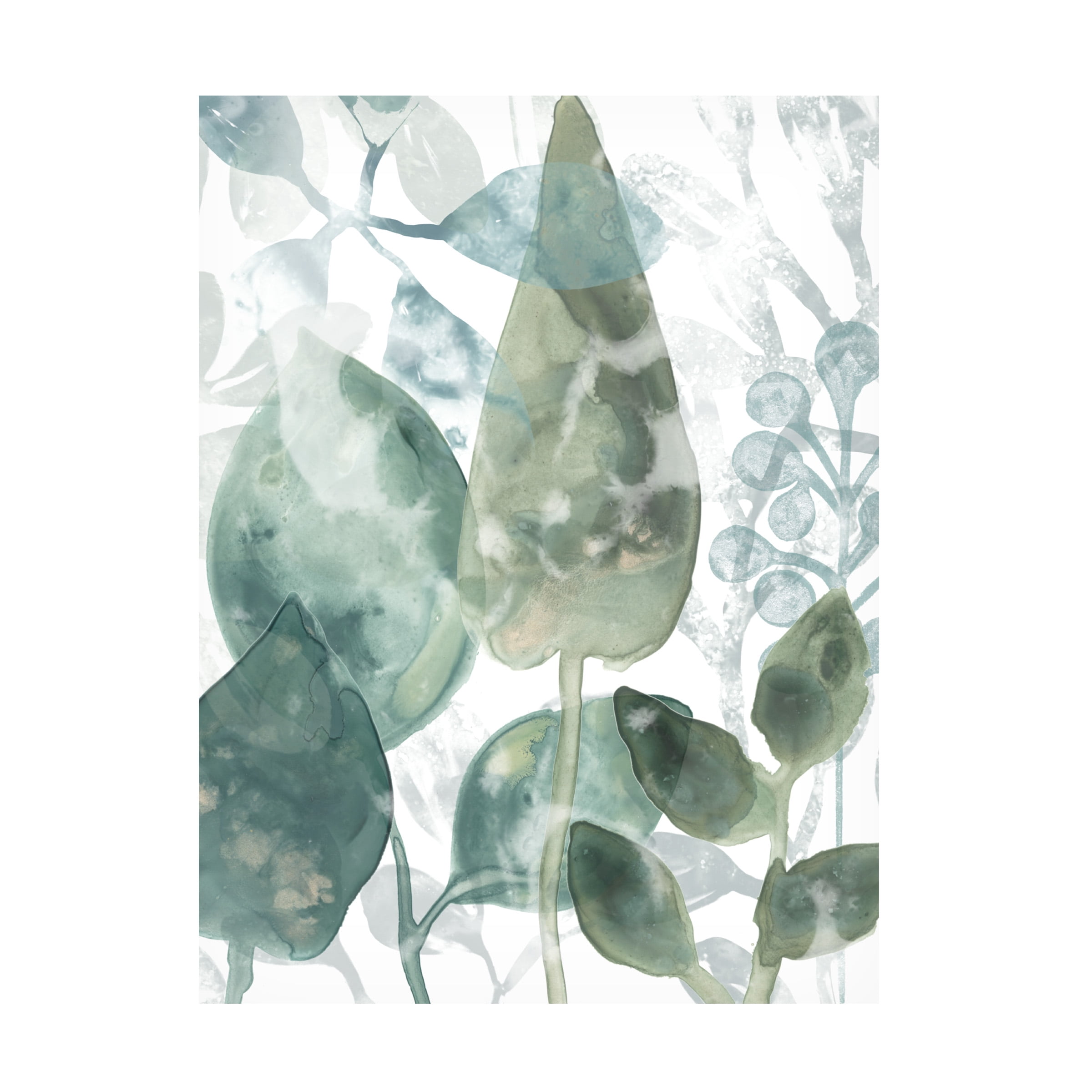 June Erica Vess 'Aquatic Leaves II' Canvas Art