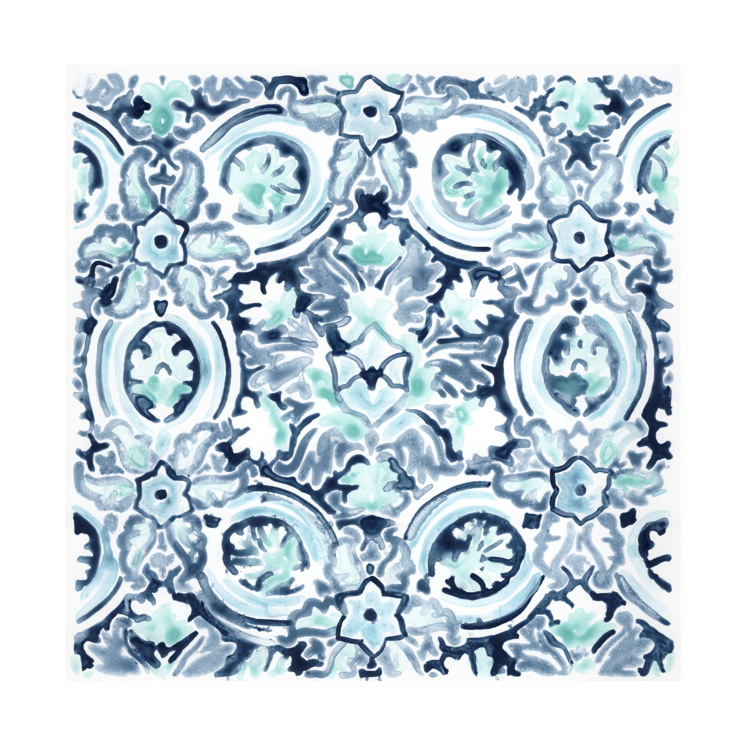 June Erica Vess 'Azure Mosaic Tile I' Canvas Art