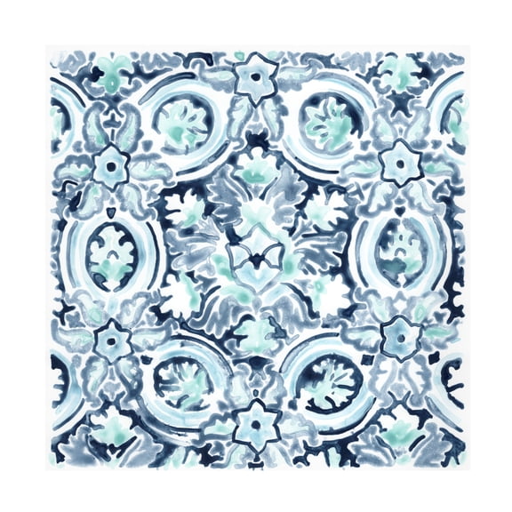 June Erica Vess 'Azure Mosaic Tile I' Canvas Art