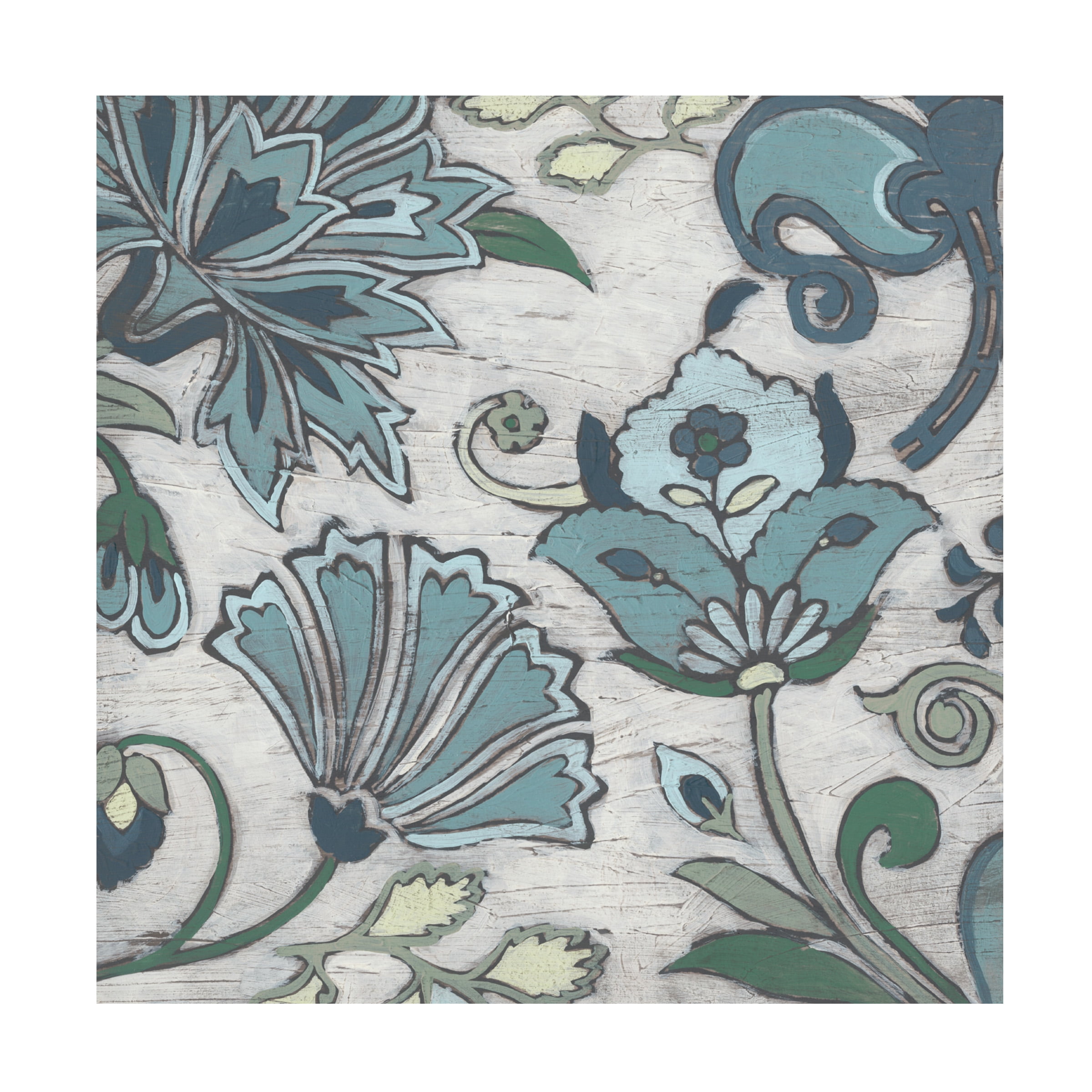 June Erica Vess 'Blue Garden Chintz I' Canvas Art