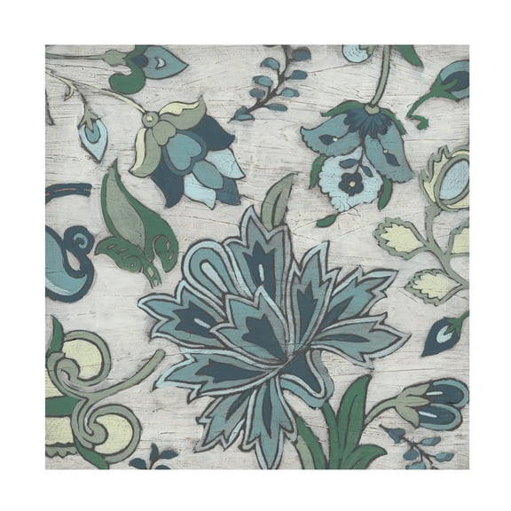 June Erica Vess 'Blue Garden Chintz II' Canvas Art