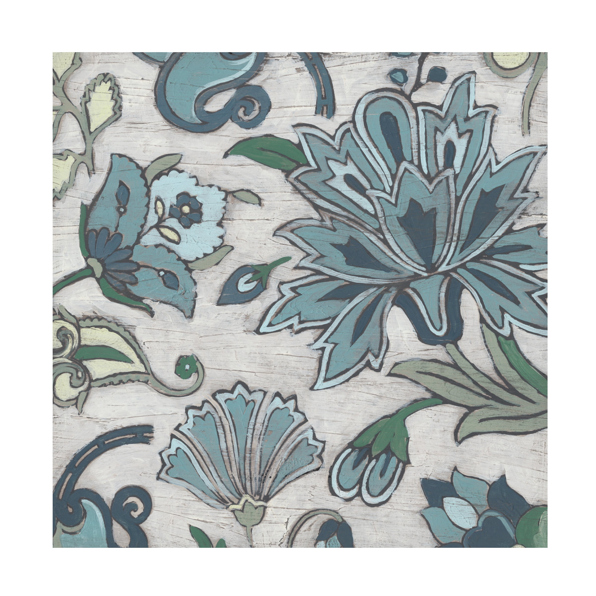 June Erica Vess 'Blue Garden Chintz IV' Canvas Art