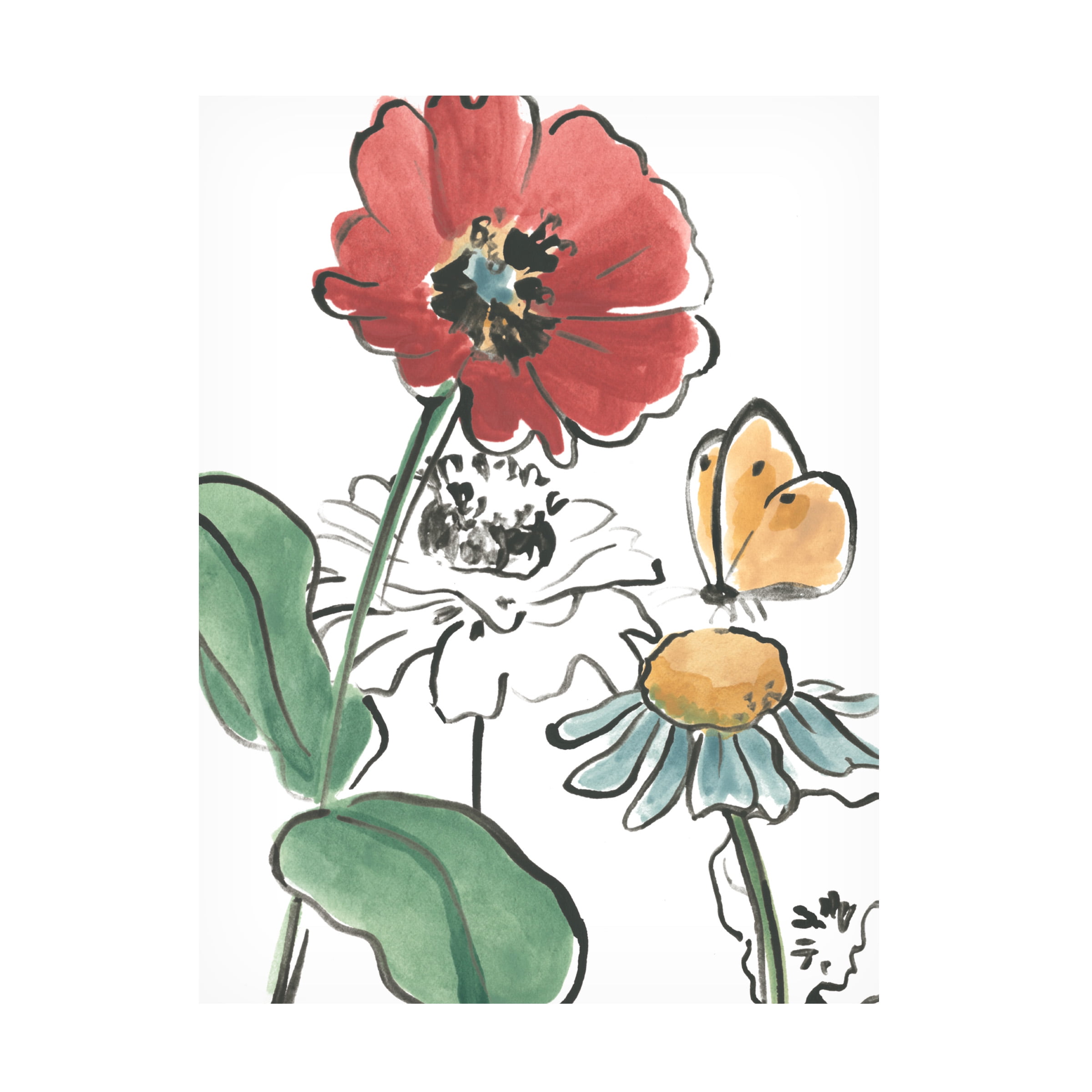June Erica Vess 'Boho Florals II' Canvas Art