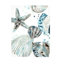 June Erica Vess 'Cerulean Seashells II' Canvas Art