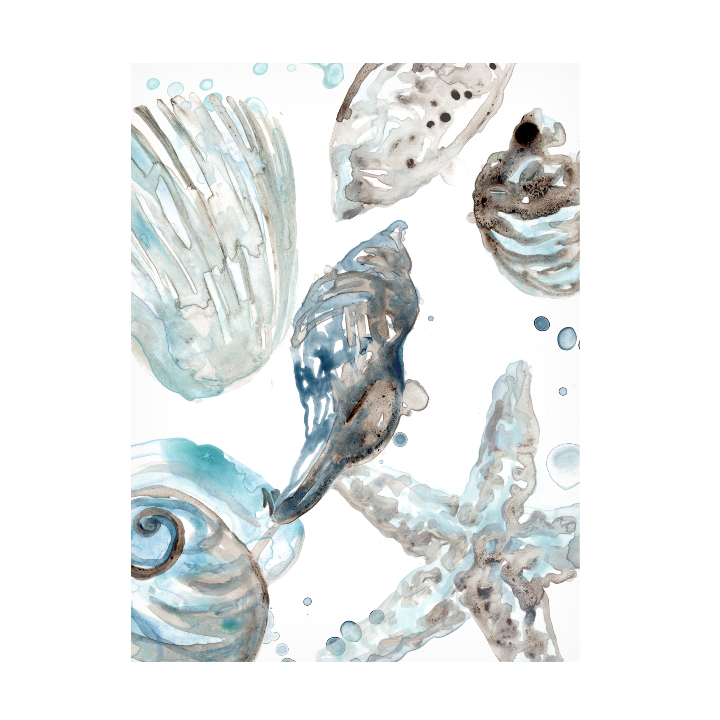 June Erica Vess 'Cerulean Seashells III' Canvas Art