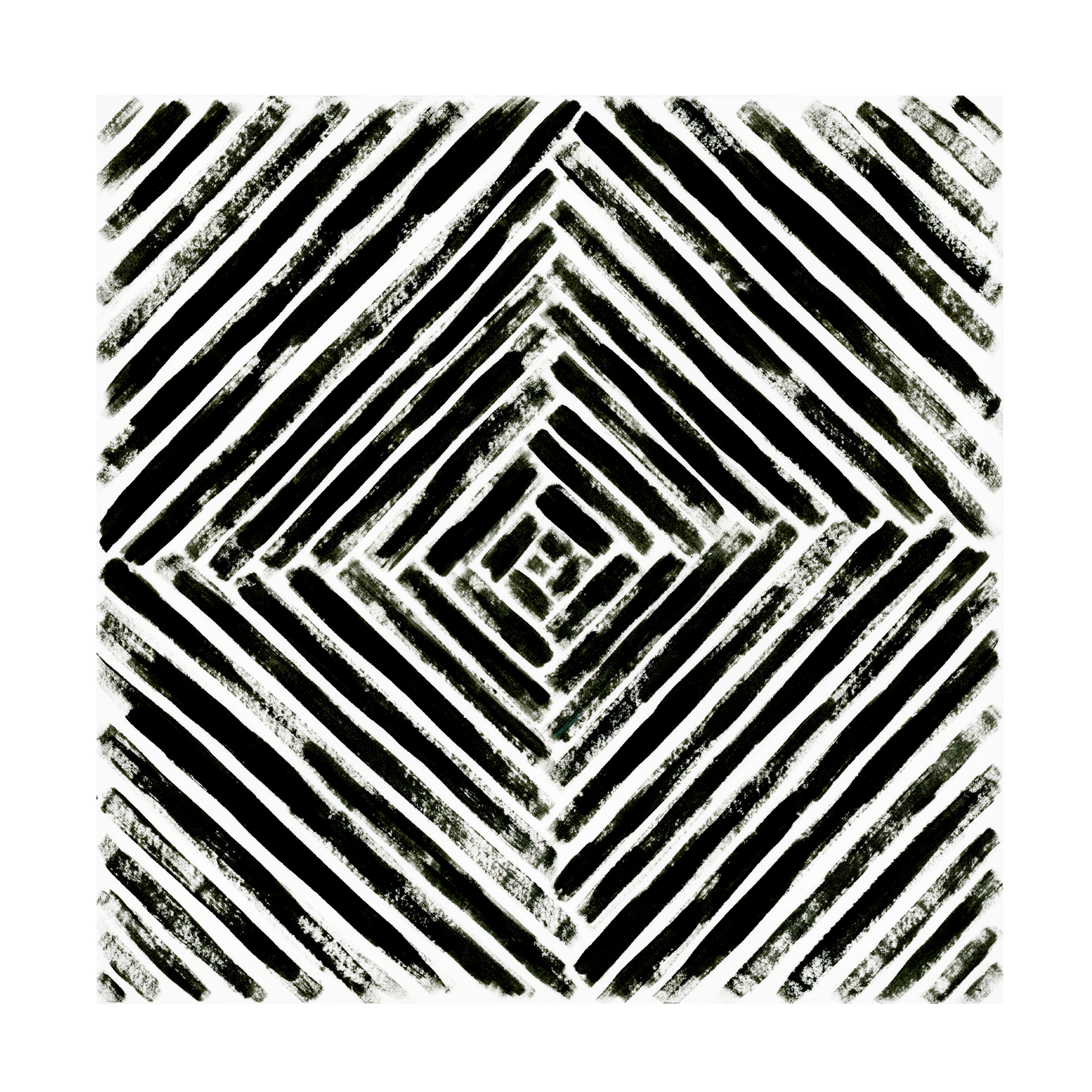 June Erica Vess 'Concentric Ink IV' Canvas Art - Walmart.com