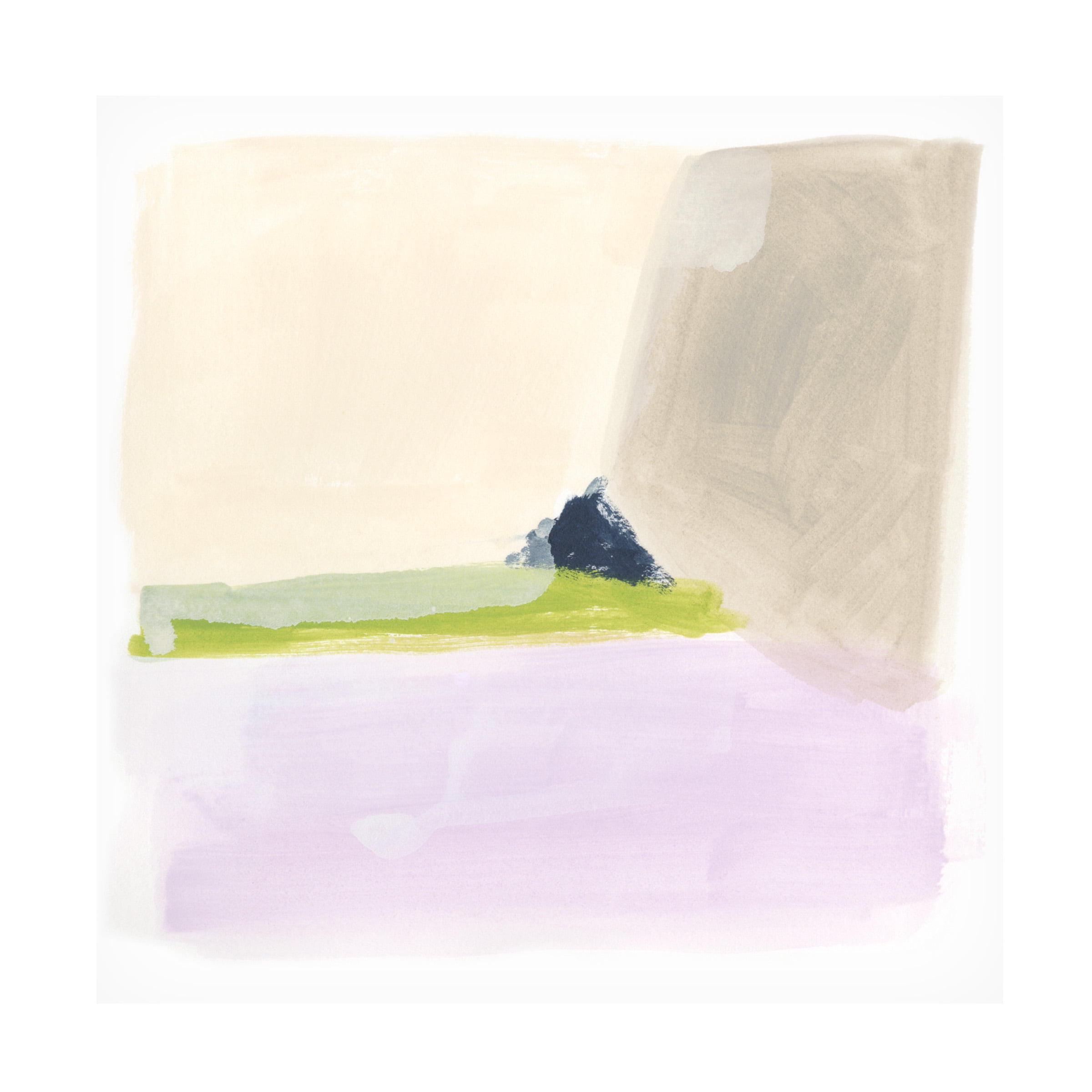 June Erica Vess Abstract 14x14 Canvas Art in Soft Pastels