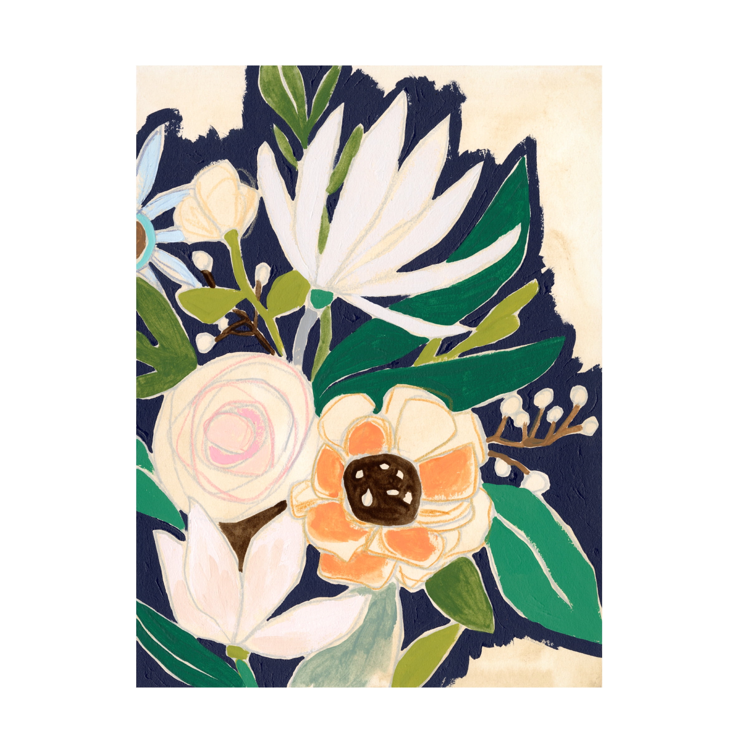 June Erica Vess 'Floral Interim I' Canvas Art