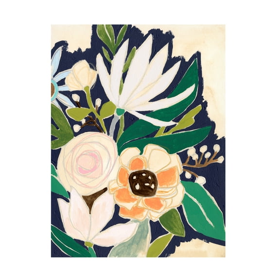 June Erica Vess 'Floral Interim I' Canvas Art