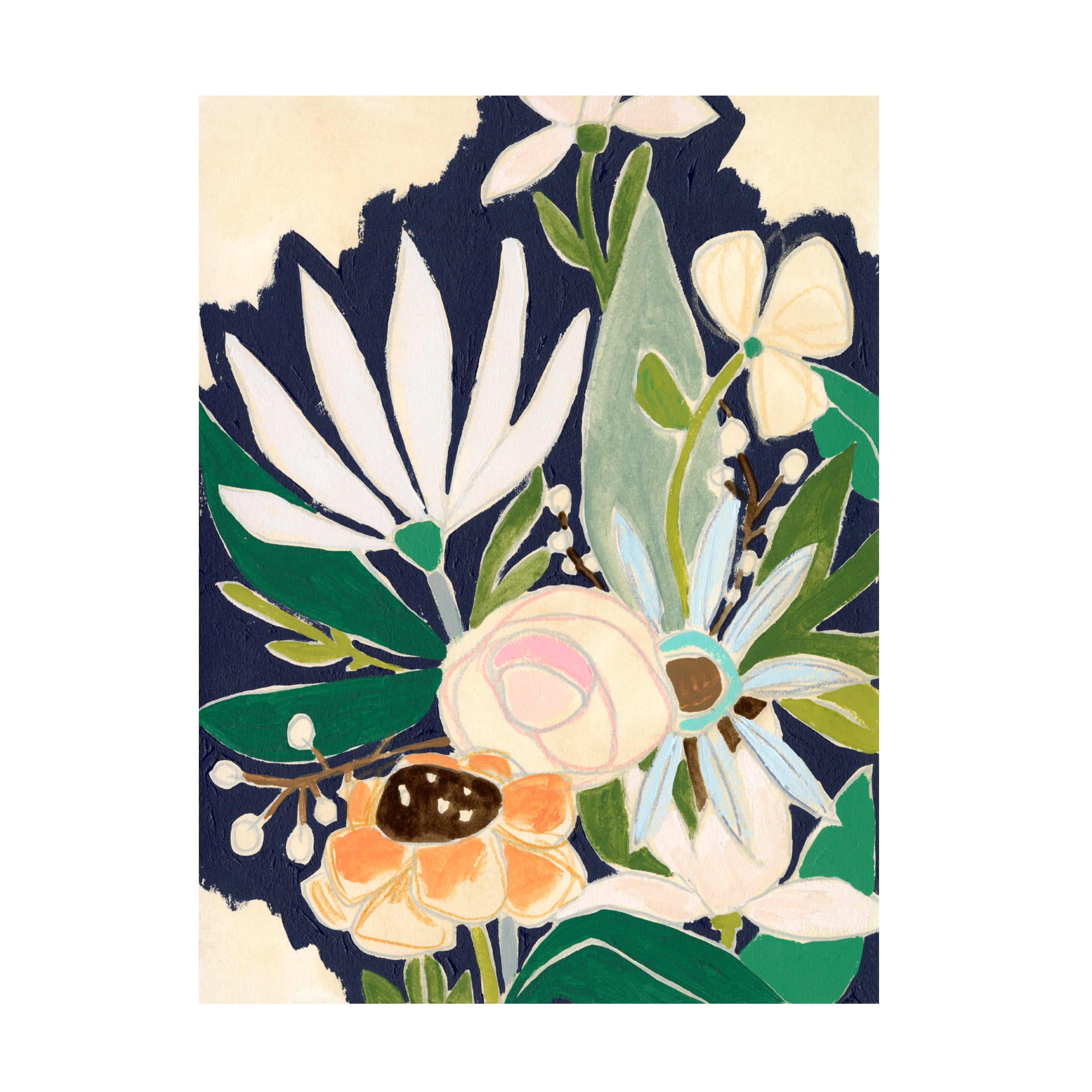 June Erica Vess 'Floral Interim II' Canvas Art