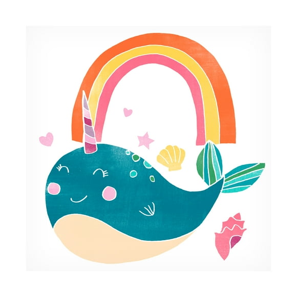 June Erica Vess 'Happy Narwals I' Canvas Art