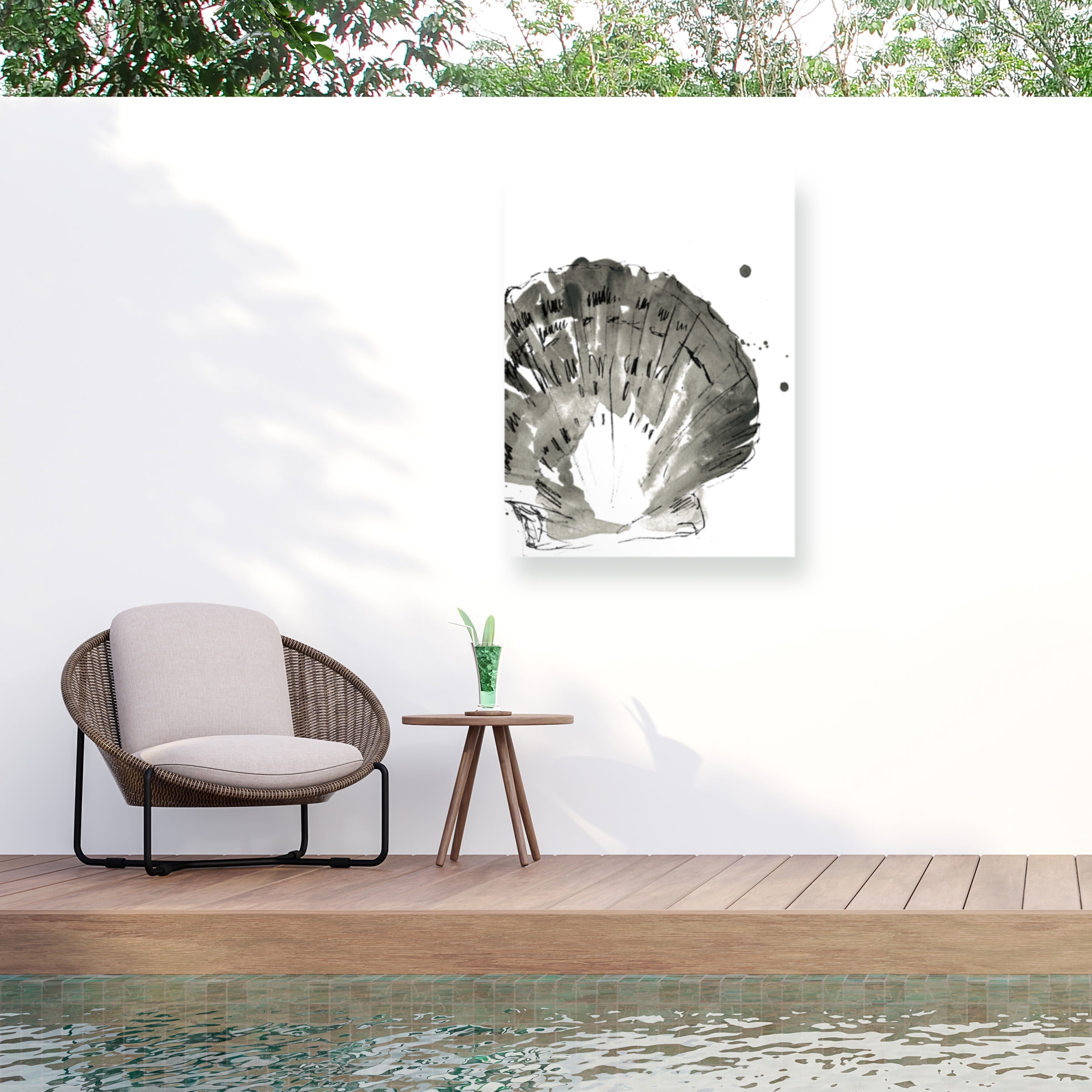 June Erica Vess 'Ink Coast II' Outdoor Canvas