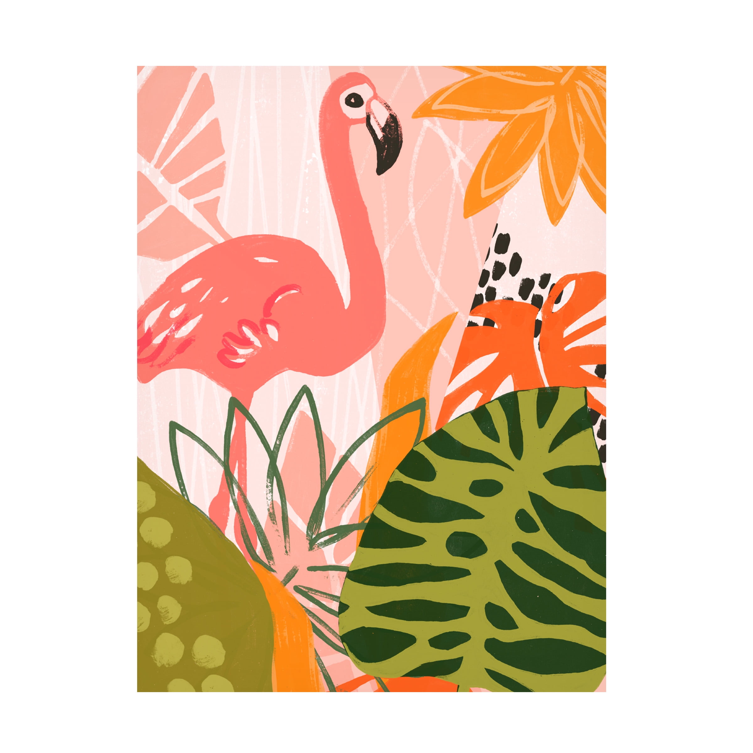 June Erica Vess 'Jungle Flamingo II' Canvas Art