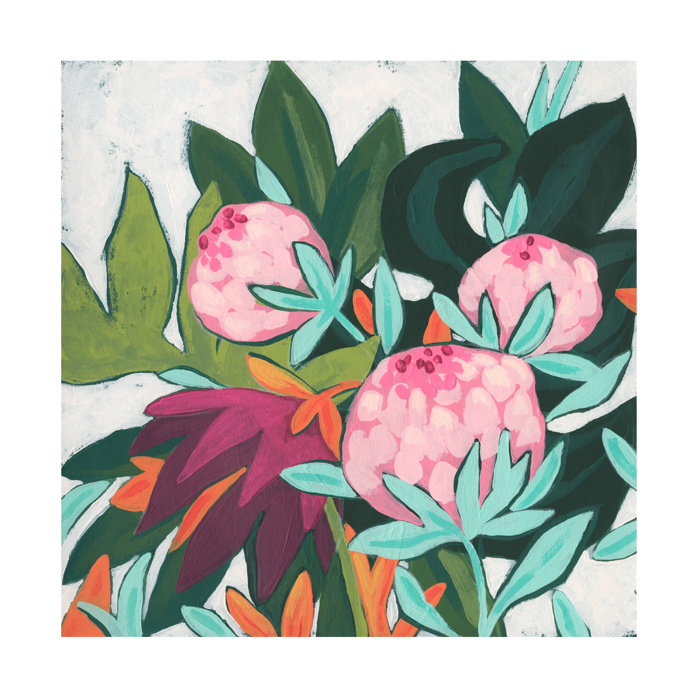 June Erica Vess 'Jungle Jewel II' Canvas Art