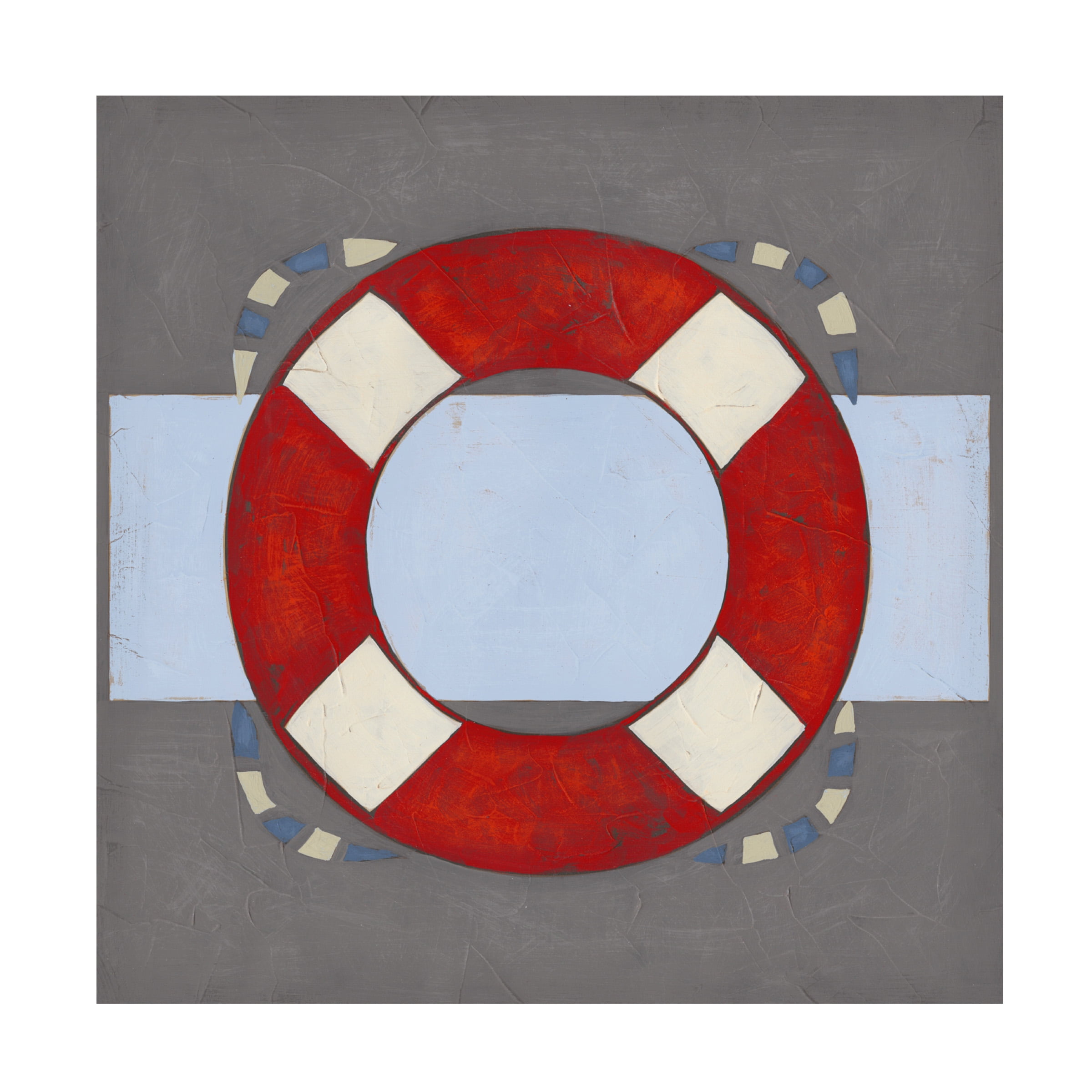 June Erica Vess Nautical Graphic II Canvas Art in Gray and Red