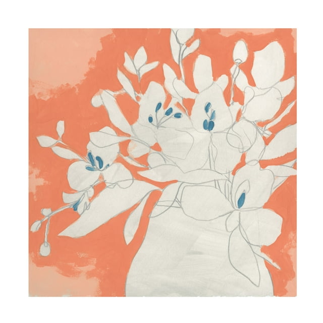 June Erica Vess 'Terracotta Flowers II' Canvas Art