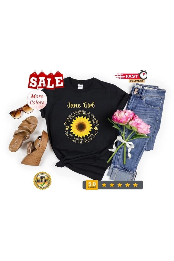 June Girl Shirt June Birthday Tee Gift For Birthday Girl June Birthday Gift