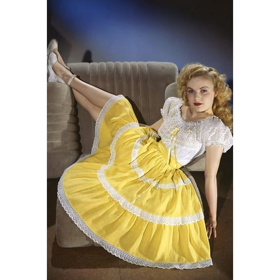 June Haver Blonde Bombshell colorful pin up 24x36 Poster