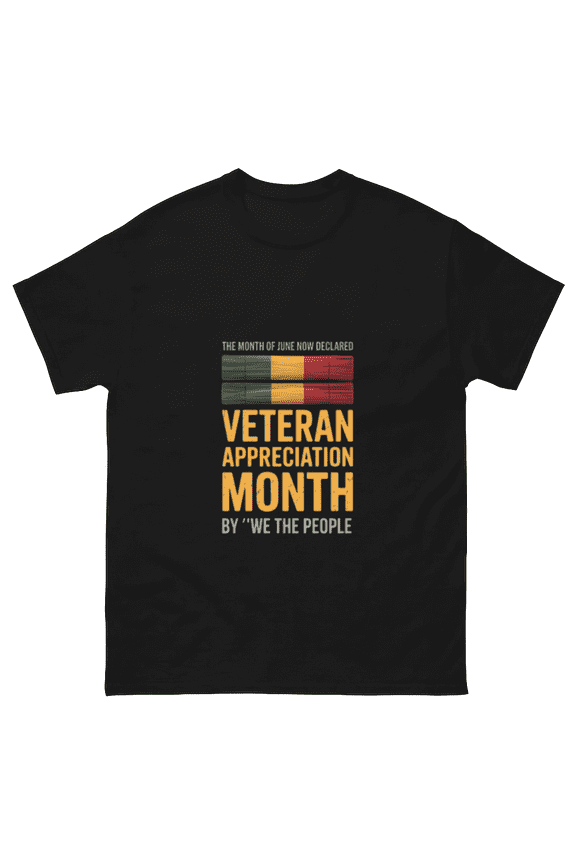 June Is Declared Veteran Appreciation Month Military Art Unisex T-Shirt, for men & women, up to size 5XL