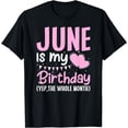 thumbnail image 1 of June Is My Birthday Yes The Whole Month Cute June Bday T-Shirt, 1 of 4