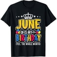 thumbnail image 1 of June Is My Birthday Yes The Whole Month Funny June Birthday T-Shirt, 1 of 4