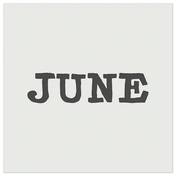 June Month Calendar Fun Text DIY Cookie Wall Craft Stencil - 4.5 Inch