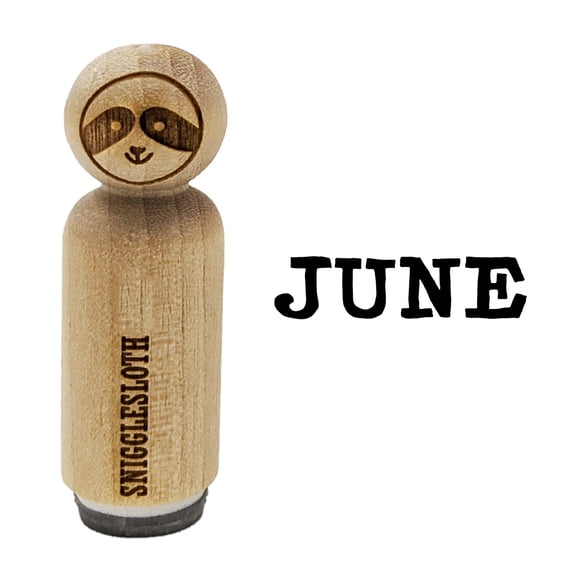 June Month Calendar Fun Text Rubber Stamp for Scrapbooking Crafting Stamping - Mini 1/2 Inch