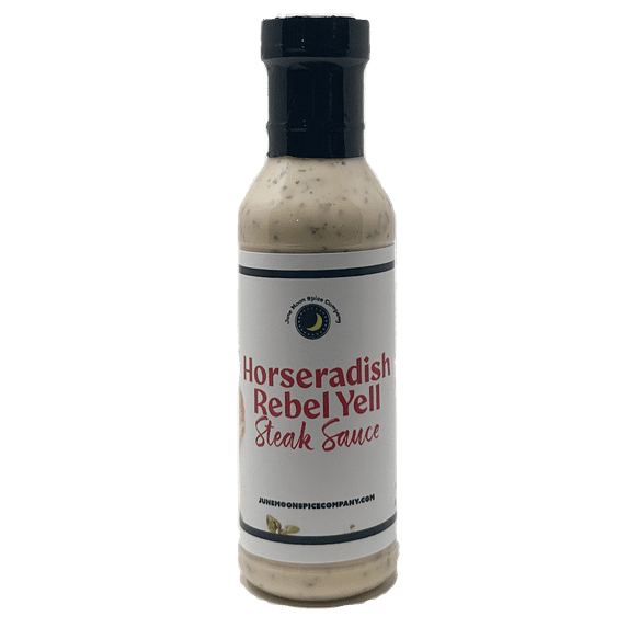 June Moon Spice Company's Premium Horseradish Rebel Yell Steak Sauce | 12 fl. oz. Flavor Lock Bottle