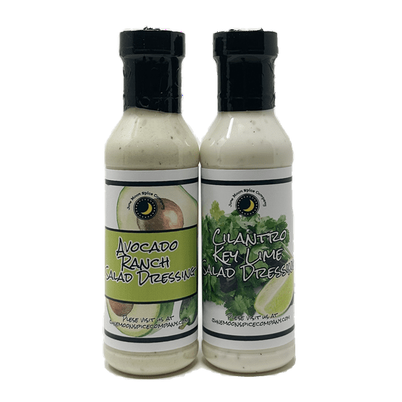 June Moon Spice Company's Salad Dressing 2 Pack | 12 fl. oz. | Avocado Ranch | Cilantro Key Lime Ranch