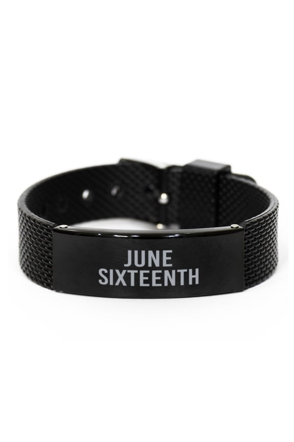 June Sixteenth Bracelet Birthday Birth Date Wedding Anniversary Date for Men Women Him Her June 16 Jewelry