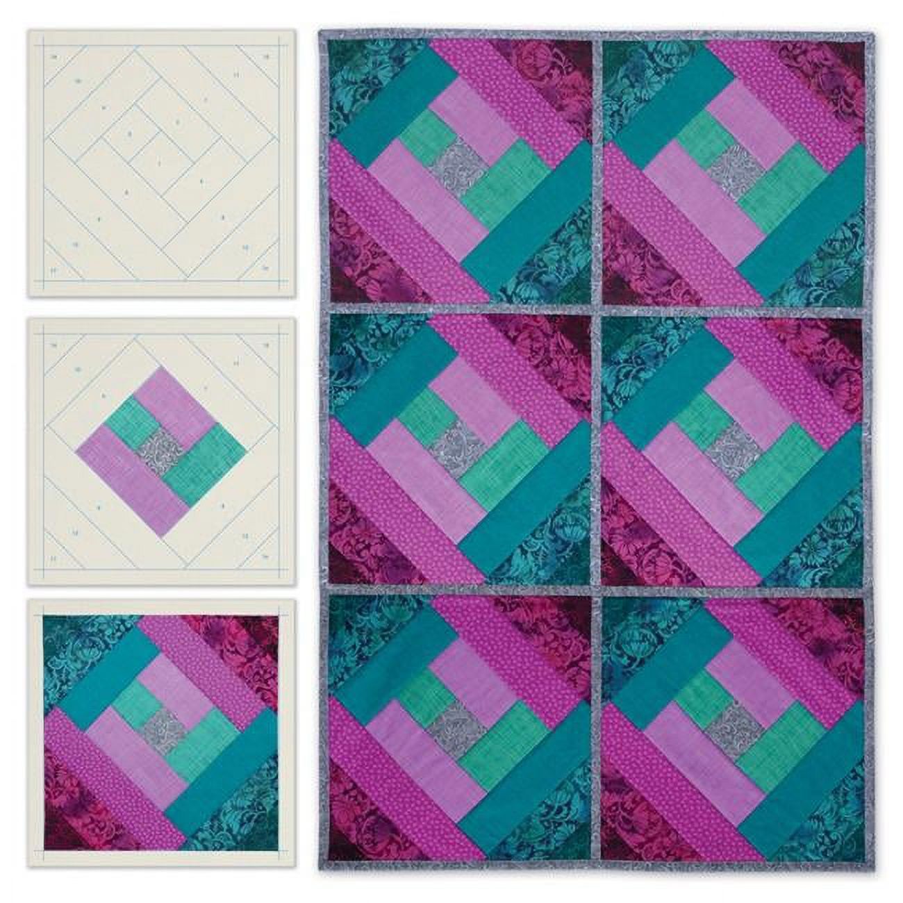 June Tailor Jt-1494 Runner Da Tavolo Jakarta – Quilt As You Go, 15,5x41 Pollici, Design Strisce, Naturale