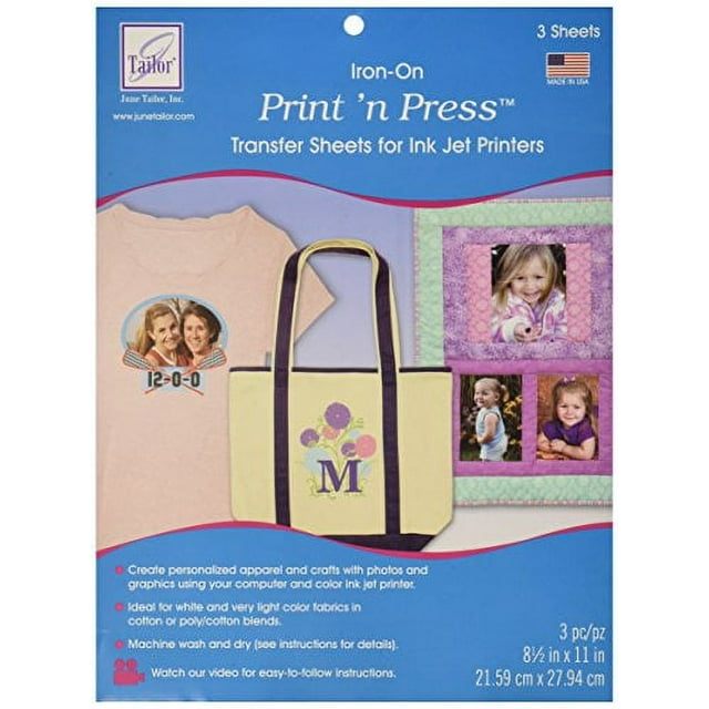 June Tailor Print 'n Press Transfer Sheets, 3 Count