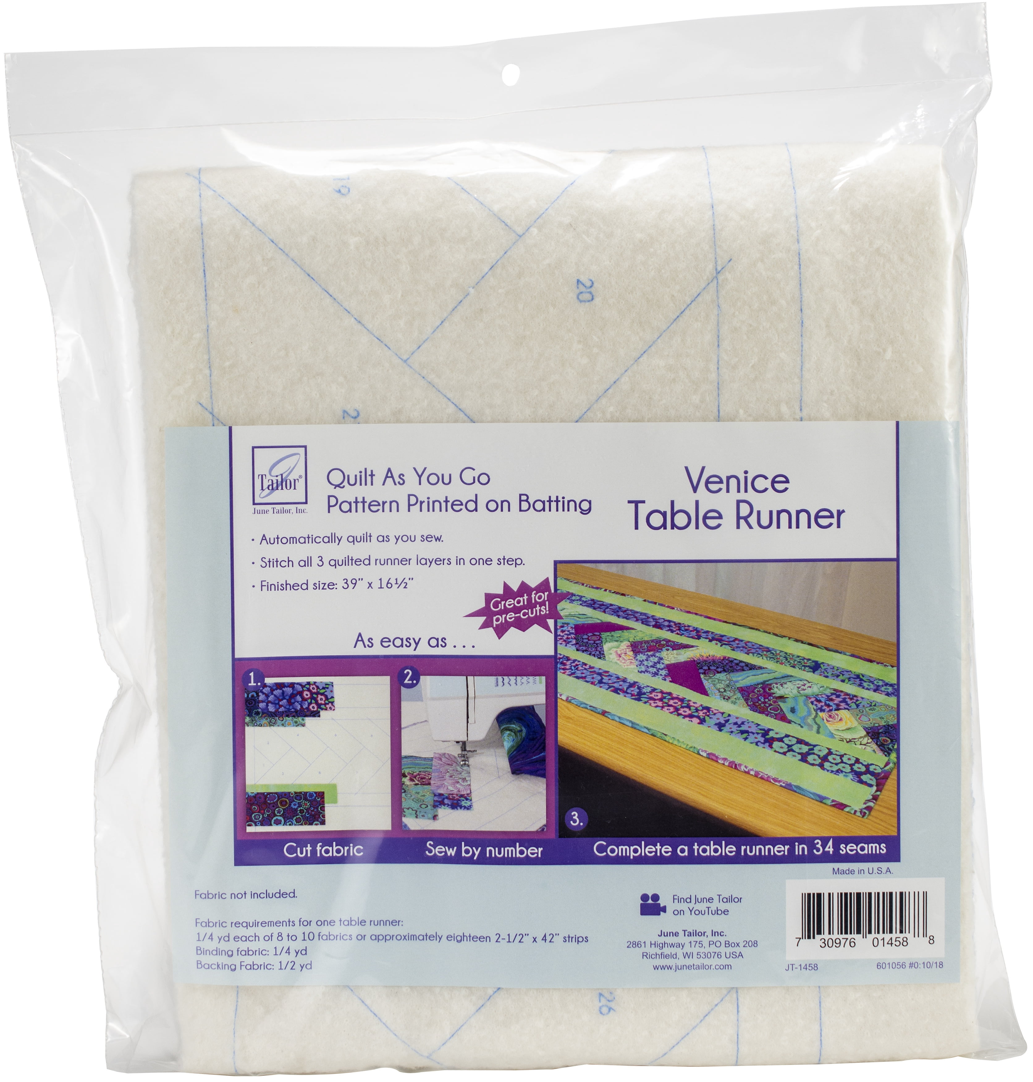 June Tailor Quilt As You Go Table Runner-Venice - Walmart.com