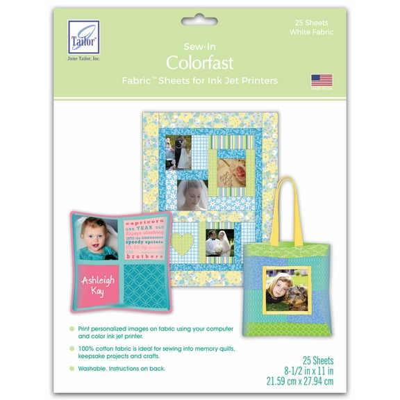 Colorfast Sew-In Fabric Sheets - 25 Sheets