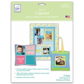 Colorfast Sew-In Fabric Sheets - 25 Sheets