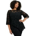 thumbnail image 1 of June + Vie Women's Plus Size Allover Lace Top, 1 of 4